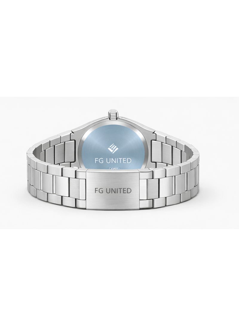 FG UNITED Mens Luxury Bling Quartz Sky Blue Dial watch 40mm - FG5001 - Image 5